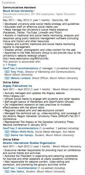 Geoff Campbell's LinkedIn Profile